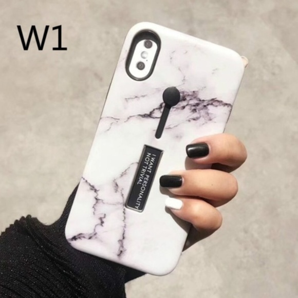 NEW iPhone Max/XR/XS/X/7/8/Plus Marble Holder Case - Picture 4 of 8